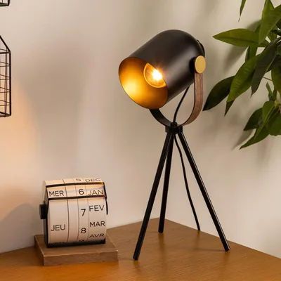 Atmosphera Createur D'Interieur Lámpara trípode negra H 46 cm – foto 1