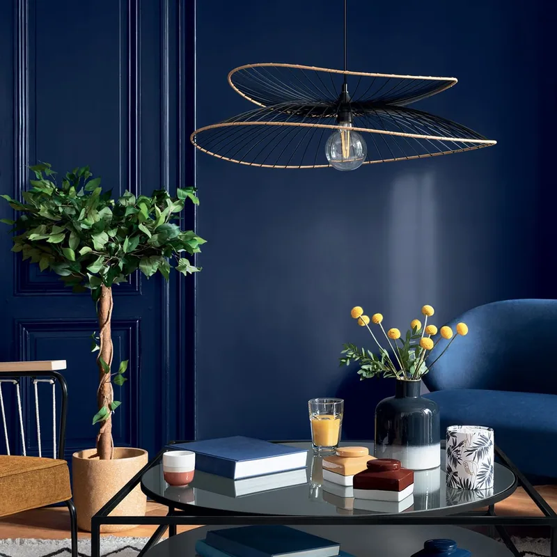 Atmosphera Createur D'Interieur Lámpara suspensión Alara negra D 69,5 cm