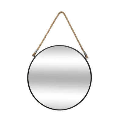 Atmosphera Createur D'Interieur Espejo colgante redondo negro 38 cm – Decoración y navidad