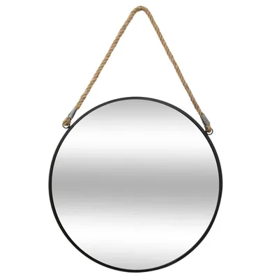 Atmosphera Createur D'Interieur espejo colgante redondo negro 55 cm