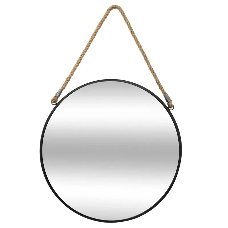 Atmosphera Createur D'Interieur Espejo colgante redondo negro 55 cm