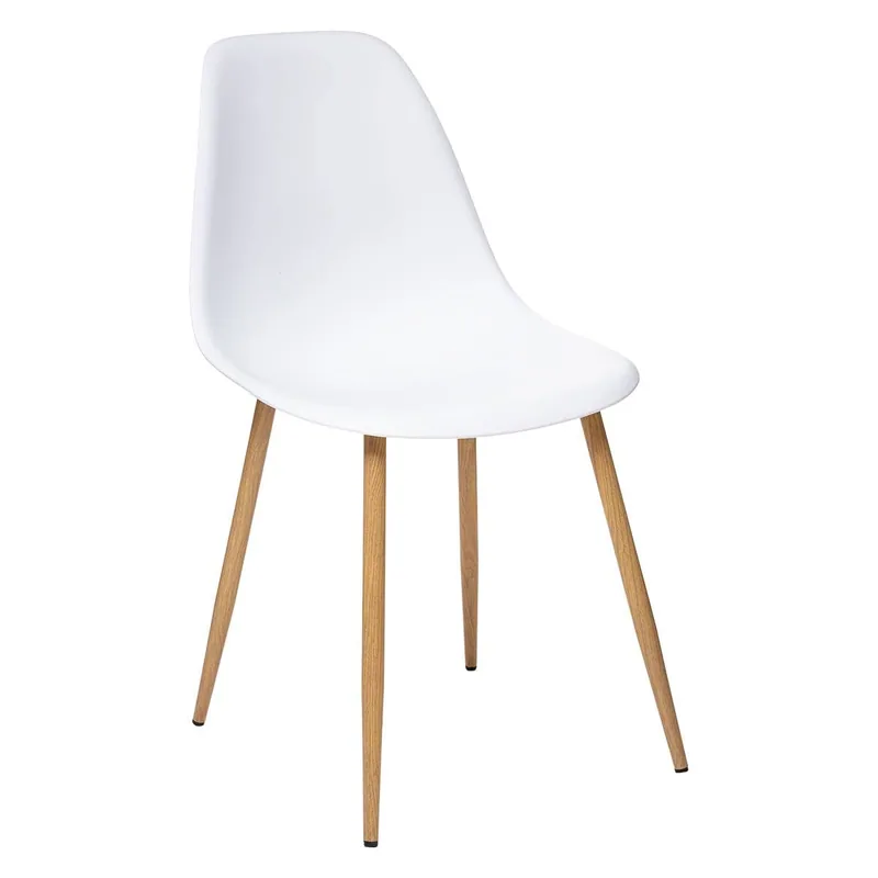 Atmosphera Createur D'Interieur Silla imitación roble Taho blanca