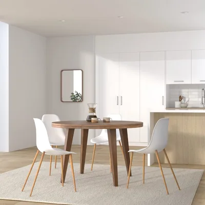 Atmosphera Createur D'Interieur Silla imitación roble Taho blanca – foto 2