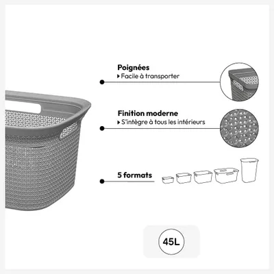5five Simply Smart Cesto de ropa escandinavo 45 l – foto 2