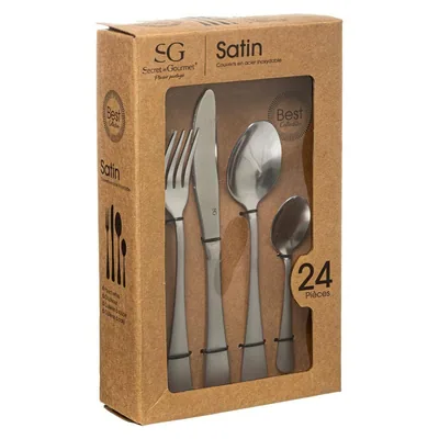 SG Secret de Gourmet Ama de casa acero inoxidable satinado 24 cubiertos – foto 2