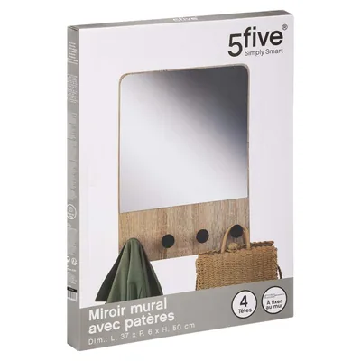 5five Simply Smart Espejo de pared de madera natural – foto 2