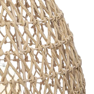 Atmosphera Createur D'Interieur Lámpara mesilla metal y papel beige – foto 7
