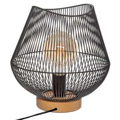 Atmosphera Createur D'Interieur lámpara de mesa Jena negra 28 cm