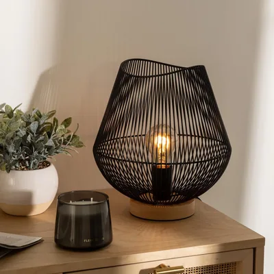 Atmosphera Createur D'Interieur Lámpara de mesa Jena negra 28 cm – foto 2