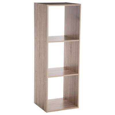 JJA 83190 Estantería de madera para 3 cajas 34.4x32x100.5 cm