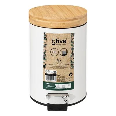 5five Simply Smart Papelera metálica de bambú Naturéo 3 l – foto 2