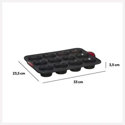 SG Secret de Gourmet 5 five simply smart Molde para 12 Muffins 33x23,5x3,5cm - 1 unidad – foto 3