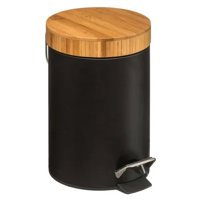 5five Simply Smart papelera con pedal Naturéo Black 3 l