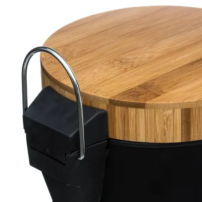 5five Simply Smart Papelera con pedal Naturéo Black 3 l – foto 4