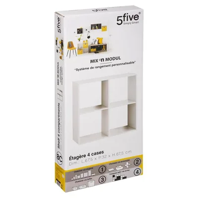 5five Simply Smart Atmosphera 83484 estantería madera 4 cajas – foto 2