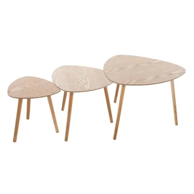 Atmosphera Createur D'Interieur juego 3 mesas centro madera Mileo