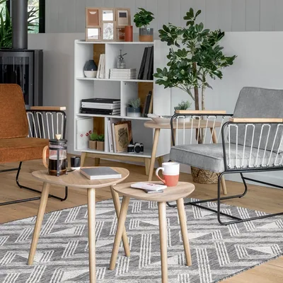 Atmosphera Createur D'Interieur Juego 3 mesas centro madera Mileo – foto 2