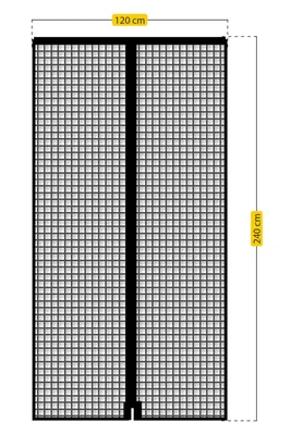 Schellenberg 50643 mosquitera magnética para puertas antracita 120x240 cm – foto 6