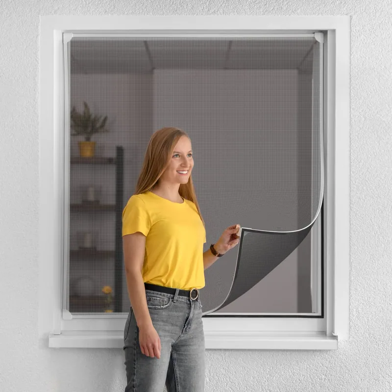 Schellenberg 50746 mosquitera magnética para ventana blanca 100x120 cm