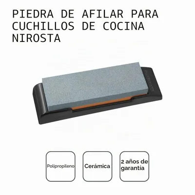 Nirosta Piedra para afilar cuchillos gris y naranja, 19x6x3 cm – foto 4