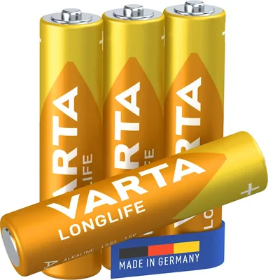 Varta Longlife 4 pilas AAA alcalinas 1,5 V – Electricidad e iluminación