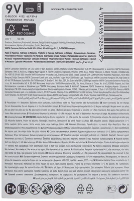 Varta Longlife pila alcalina 6LR61 9V – foto 2