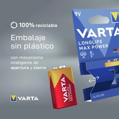 Varta Longlife Max Power pila alcalina 9V – foto 3