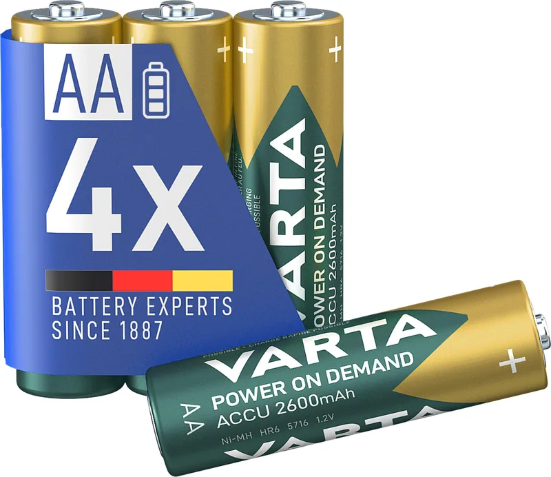 Varta Recharge Accu Power 4 pilas AA recargables 2600 mAh