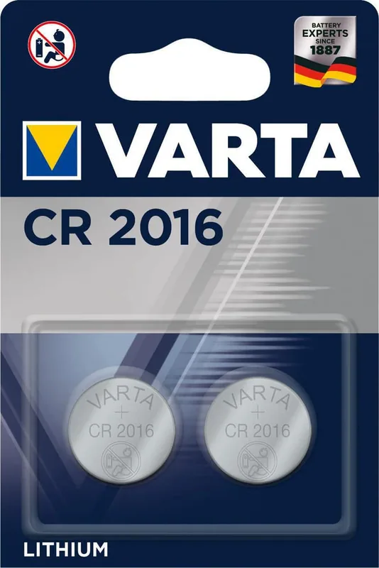 Varta 2 pilas de botón de litio CR2016 3 V