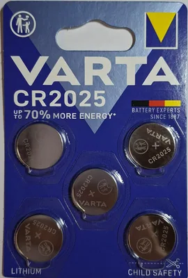 Varta Electronics 5 pilas de botón de litio CR2025 3 V – Electricidad e iluminación
