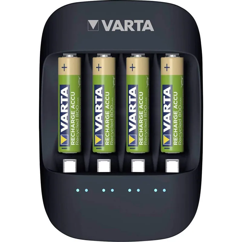 Varta Eco Charger cargador de pilas AA/AAA con 4 pilas AAA 800mAh