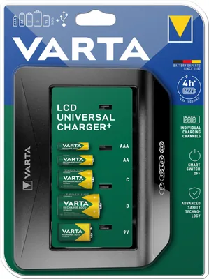 Varta LCD Universal Charger+ cargador de pilas AA/AAA/C/D/9V y USB – foto 1