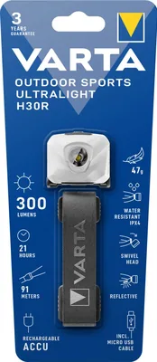 Varta Outdoor Sports Ultralight H30R linterna frontal LED recargable – foto 3