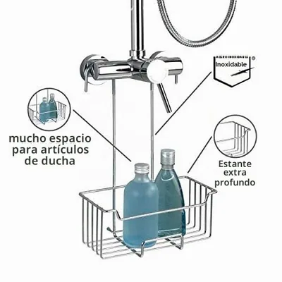 Wenko Milo cesto de acero inoxidable para ducha 25x36x14 cm – foto 2