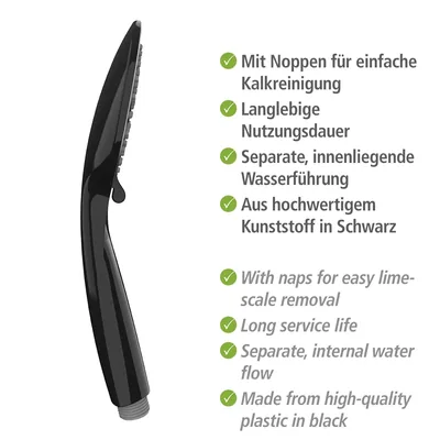 Wenko Mango de ducha Young negro Ø 11 cm - 1 unidad – foto 4