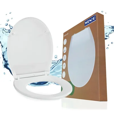 Wenko KOS tapa de WC con descenso automático blanca 37x44 cm – Varios