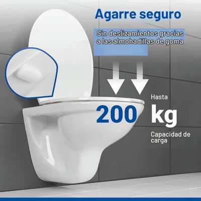 Wenko KOS tapa de WC con descenso automático blanca 37x44 cm – foto 4