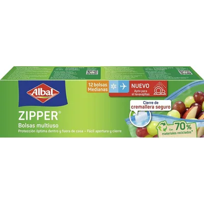 Albal 12 bolsas multiuso Zipper herméticas medianas – Menaje y cocina