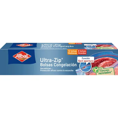 Albal Bolsas congelación herméticas Ultra-Zip 3L (pack de 4)