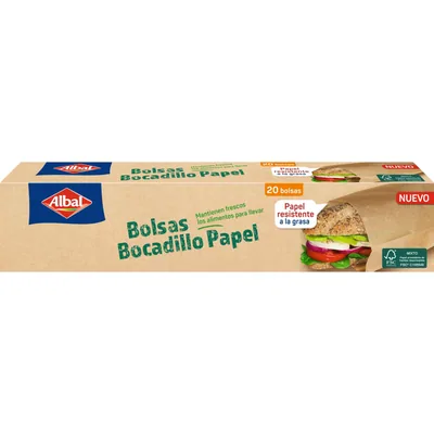 Albal bolsas de papel para bocadillo (pack de 12)