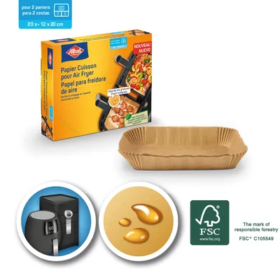 Albal Papel para Freidora de Aire rectangular - pack de 7 unidades – foto 2