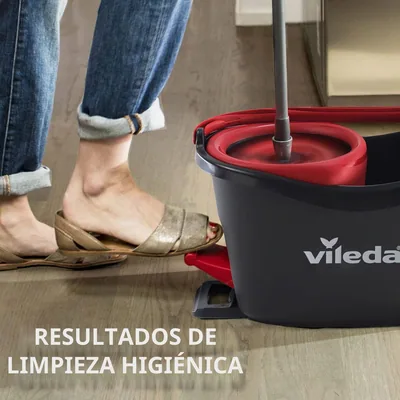 Vileda Easy Wring & Clean Turbo Set cubo con pedal mango telescópico 85-123 cm – foto 1