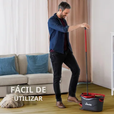 Vileda Easy Wring & Clean Turbo Set cubo con pedal mango telescópico 85-123 cm – foto 2