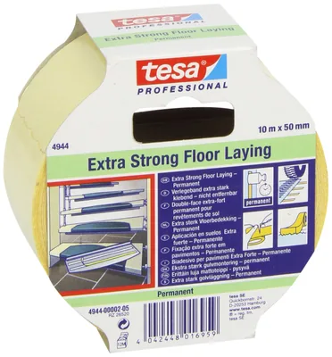 Tesa 04944-00002-11 Cinta para fijación de suelos extrafuerte 10m x 50mm (pack de 6)