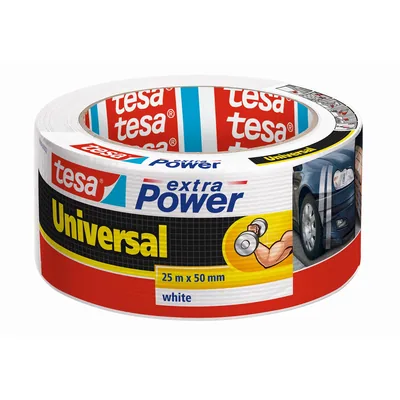 Tesa Cinta adhesiva universal Extra Power blanca 25m x 50mm (pack de 6)