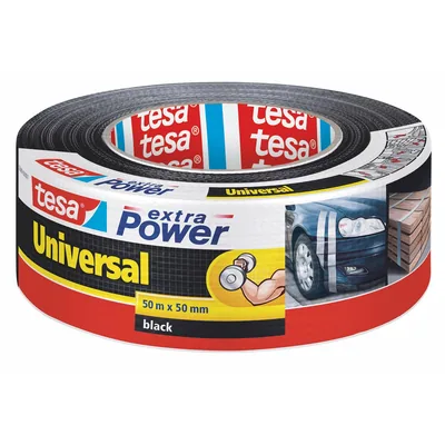 tesa Cinta adhesiva universal Extra Power negra 50m x 50mm – Varios