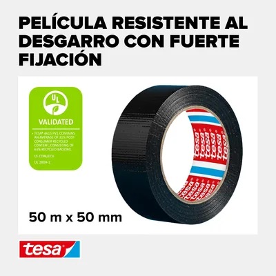 tesa Cinta adhesiva universal Extra Power negra 50m x 50mm – foto 3