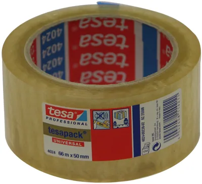 Tesa 04024-00236-04 Cinta de embalaje poliolefina 66m x 50mm transparente (pack de 6)