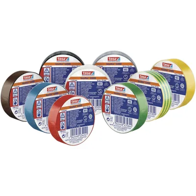 Tesa Cinta aislante homologada bicolor 20m x 19mm 53988 (pack de 10)