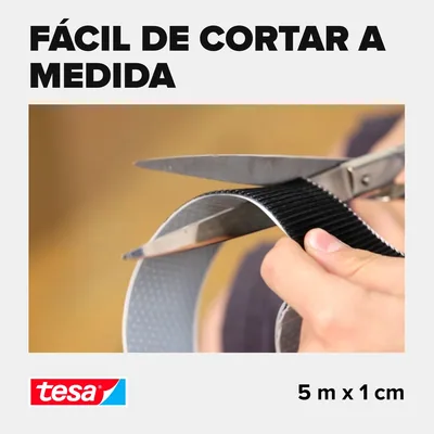 tesa Cinta para agrupar cables On & Off negra 5m x 10mm – foto 3